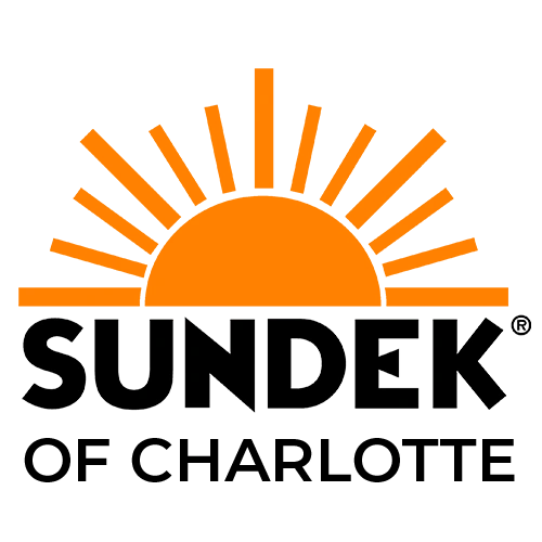 SUNDEK logo with an orange sun and black text.