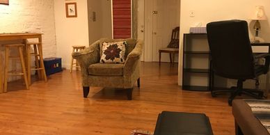 Livingroom. 1 BR apartment in Boston, next to Northeastern University. This rental is perfect for st