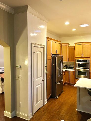 white venentian plaster kitchen remodel interior design
