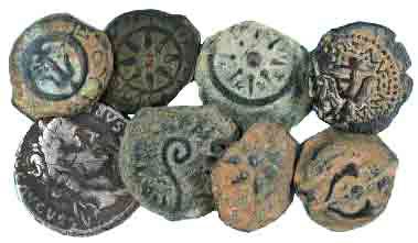 Widows mites, Herodian and Procurator coins.