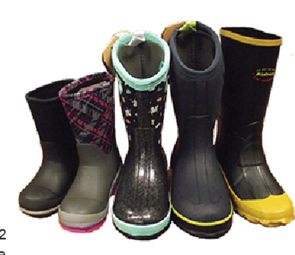 Kids boots size 1T on up from Muck and others.