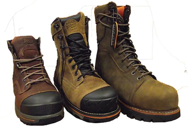 Work boots from Timberland Pro in short, medium and tall heights.