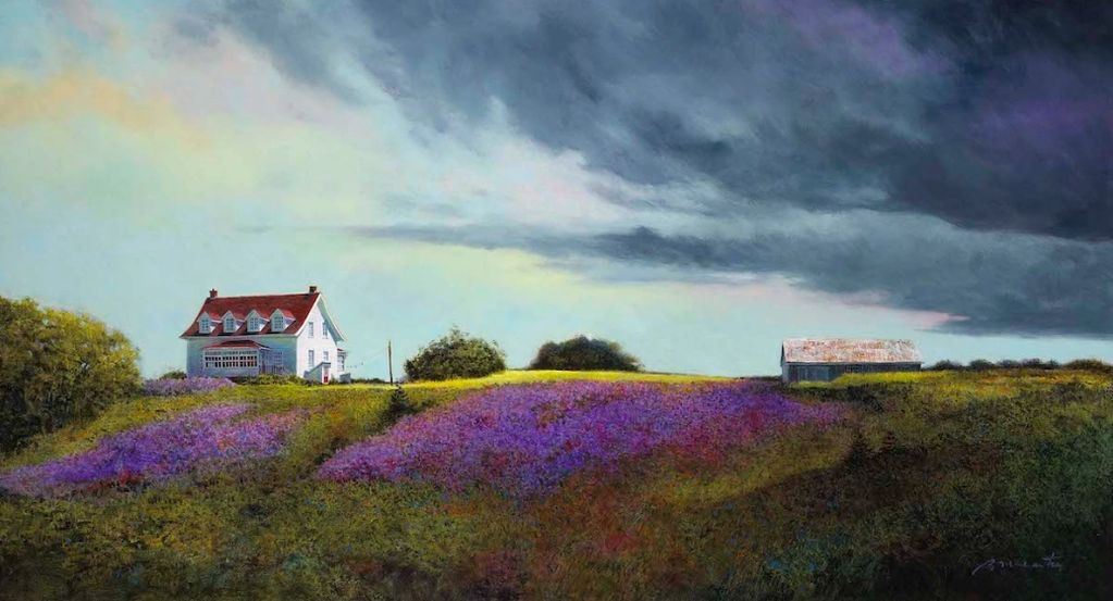 "Hillside Phlox," oil, 35x60"