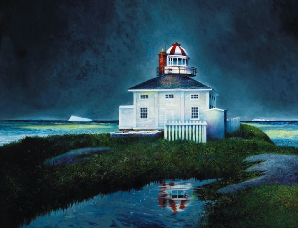 "Reflections, Cape Spear," oil, 40x60"