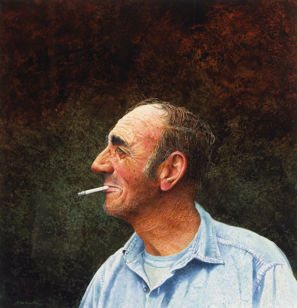 "George," watercolour, 28x28"