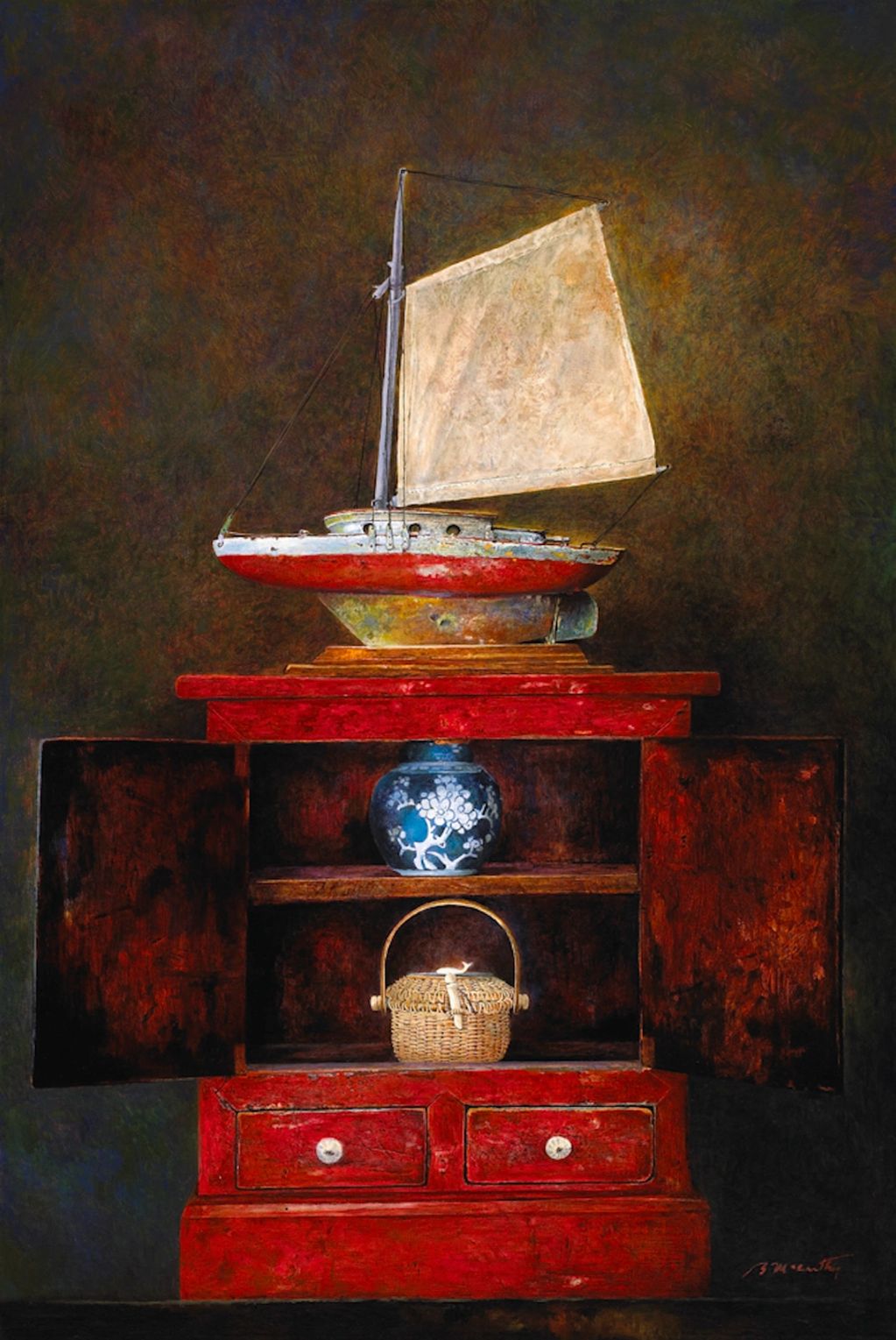 "Treasures From the Coast," oil, 35x52"