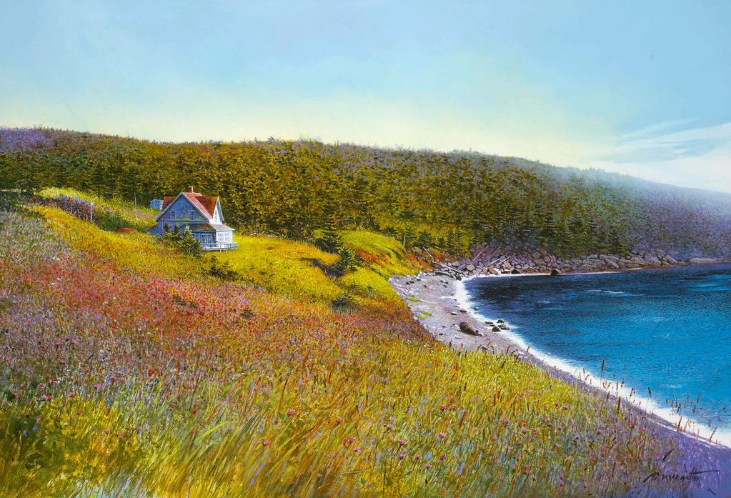 "In the Bay," oil, 44x30"