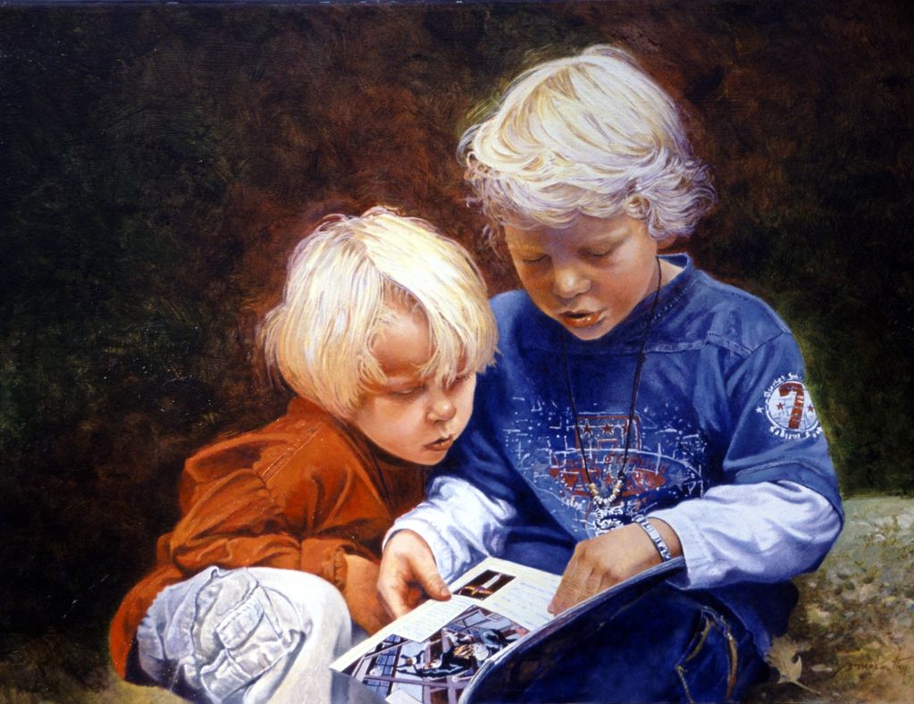 "Spider Man," oil, 20x30"