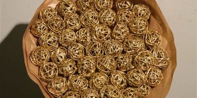 Flower District NYC Wholesale Flowers Flower Supply Flower Market NYC gold painted grass ball stems