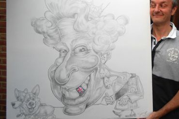 HRH The Queen caricature
