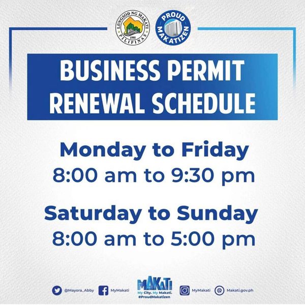 Makati business renewal 2024, Makati business renewal schedule, 