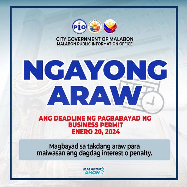 Malabon Business Permit Application and Renewal 2024 Poster, Malabon Business Permit Renewal 2024