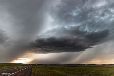 Severe thunderstorm in southeast Montana
