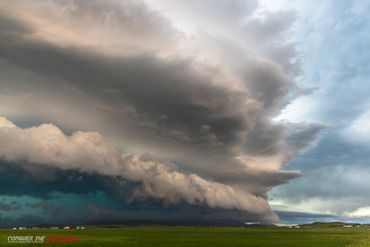 Supercell shelf cloud near Lewistown, Montana