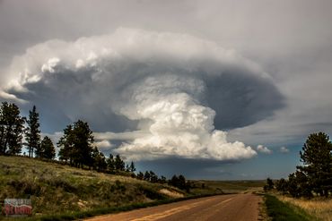 Explosive supercell thunderstorm near Miles City, Montana