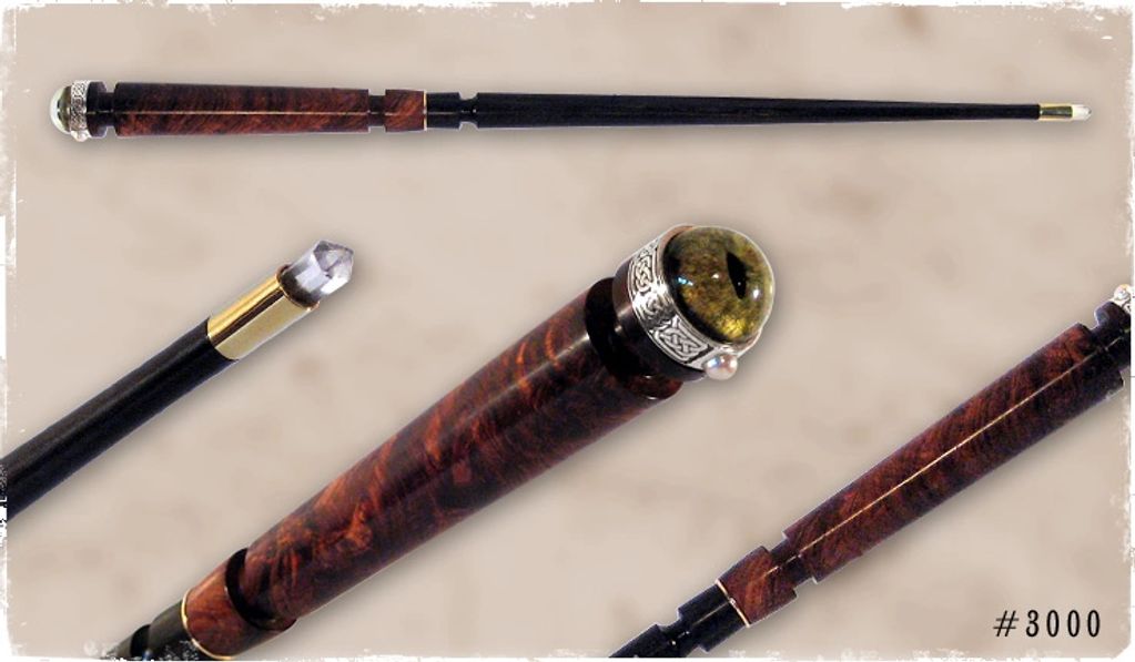 Serpent Eye in Bronze Bezel Wand by Acme Wand Supply