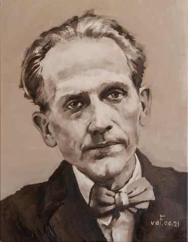 А. Милн, картина маслом, A. A. Milne, oil on canvas