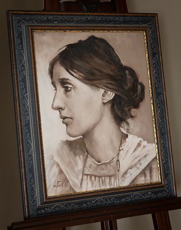 Virginia Woolf, oil painting, Вирджиния Вулф, картина маслом