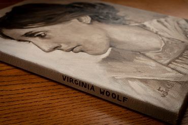 Virginia Woolf, oil painting, Вирджиния Вулф, картина маслом