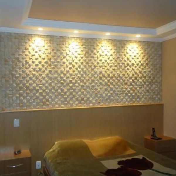 Painel da cama Pedra Arenito Amarelo Quadriculado