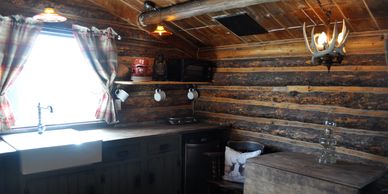 Cabin for Rent at ghost lake Alberta Canada rustic log cabin airbnb Cochrane Canmore Banff 