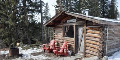 Cabin for rent at Ghost Lake Alberta at Rustic log cabin AirBNB Banff Canmore Calgary airdrie