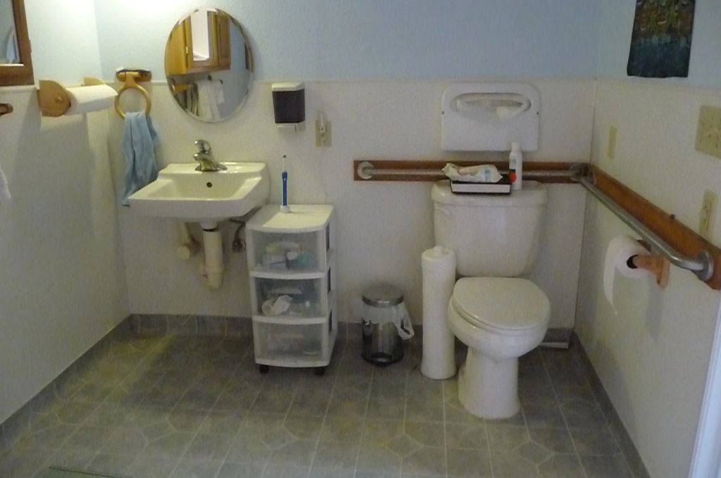 private ADA accessible, unisex bathroom