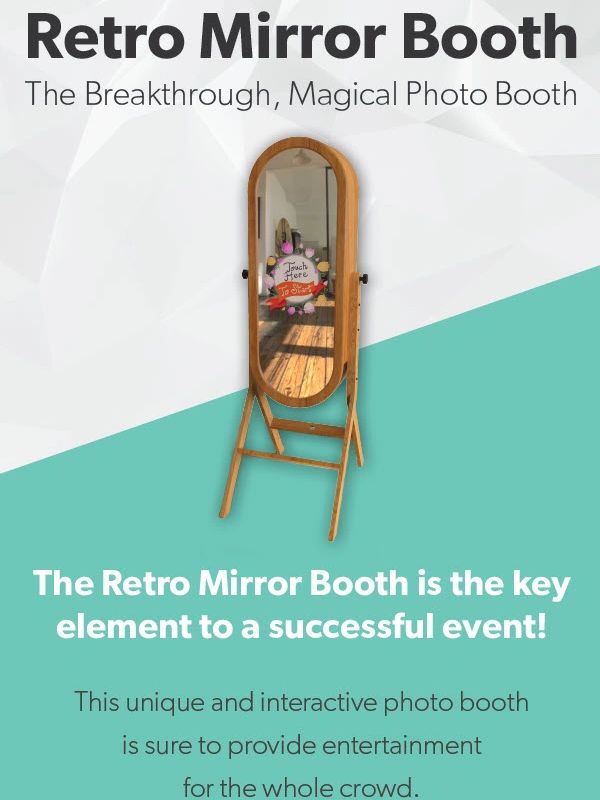 Transport your guests back in time with the Retro Mirror Booth, a fusion of classic charm and modern