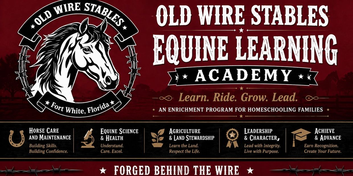Old Wire Stables Equine Learning Academy for homeschooling families.