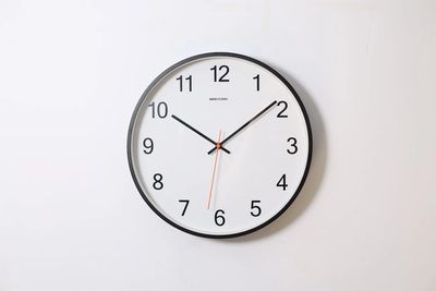 Clock on the wall.