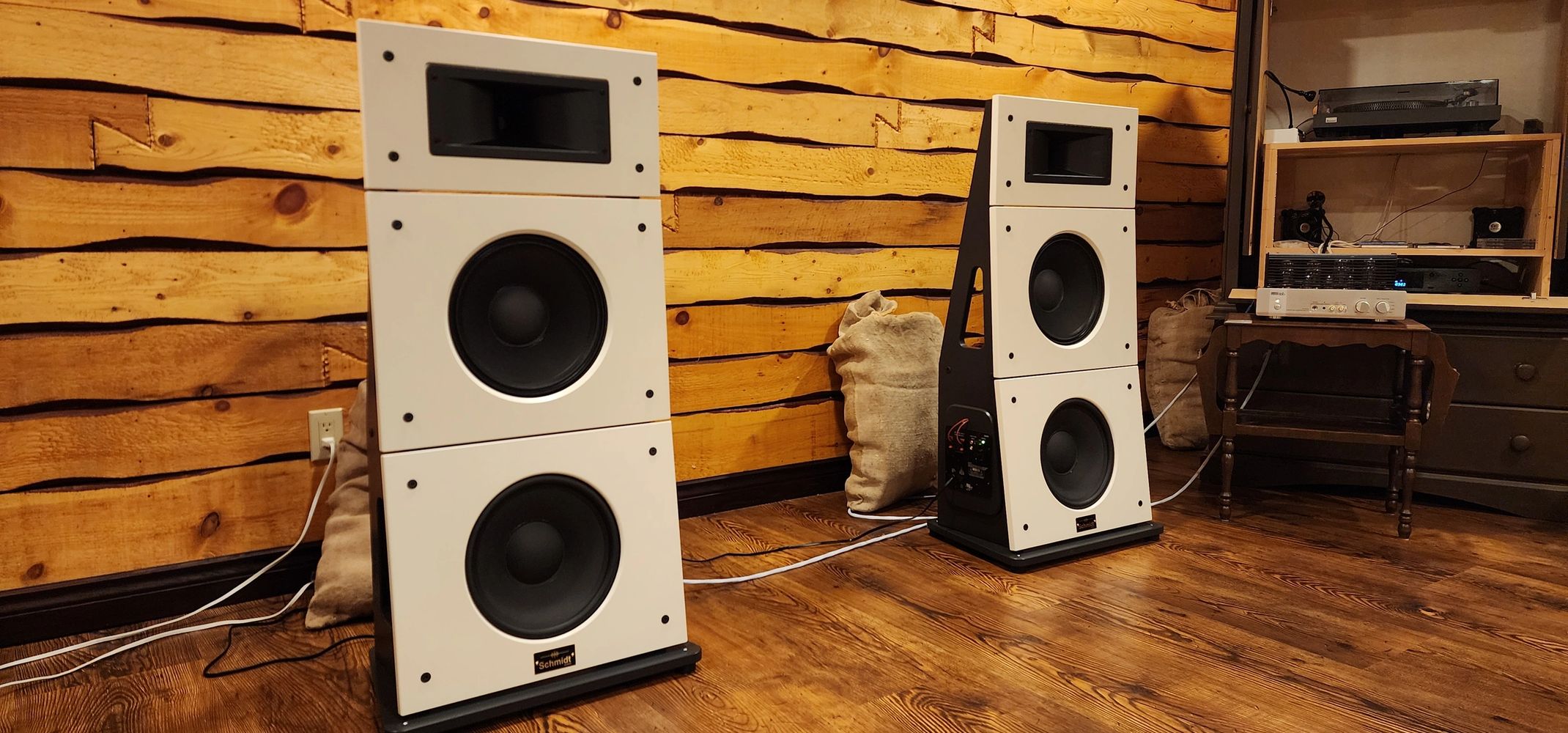 Schmidt Audio omni-directional speakers, open baffle speaker, and super tweeters