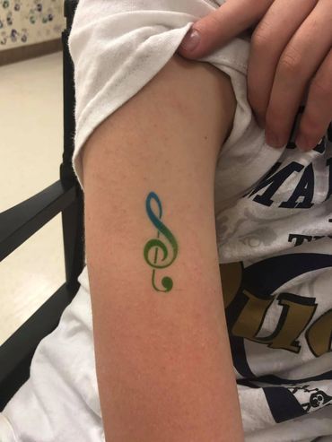 Music Note Airbrush Tattoos Michigan