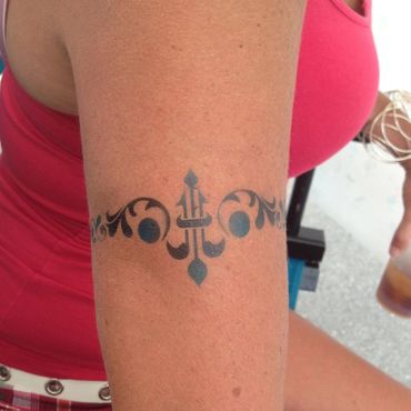Musical Notes Airbrush Tattoo Genesee County Michigan