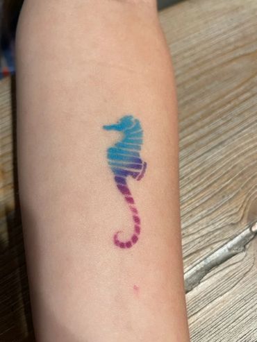 Sea horse tattoo for Mitzvah West Bloomfield Michigan