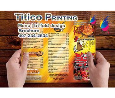 menu printing