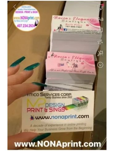 business card printing nona print