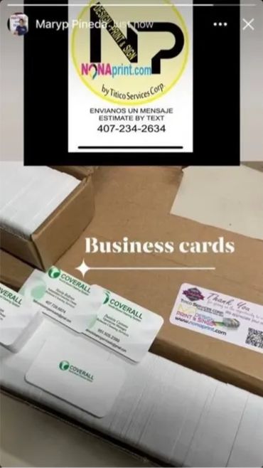 business cars printing nona print