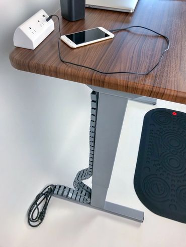 workstation with convenience outlet