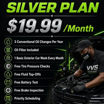 Silver Plan auto maintenance service for $19.99/month.
