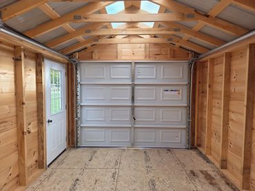 9' x 7' Overhead Door with 9-Lite Exterior Door