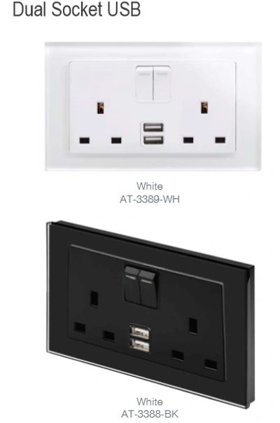 Dual Socket with Dual USB Charging Telekonek