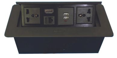 Pop-up Power Mediahub Chargeport Flushed mount Charger for Hotel meeting rooms Telekonek