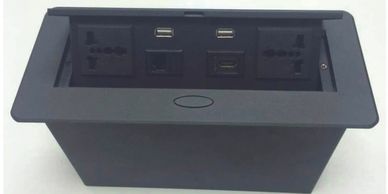 Pop-up Power Mediahub Chargeport Flushed mount Charger for Hotel meeting rooms Telekonek