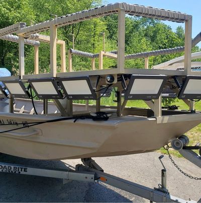 Bowfishing on a new 2012 SeaArk 20' jon boat powered by a 40 hp outboard.