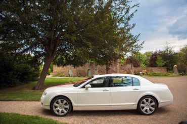 Bentley with ribbons on