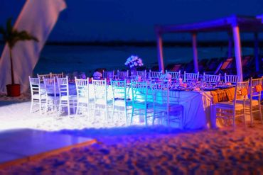 Beach wedding ceremony and reception. San Diego, CA.
