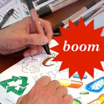 BOOM! Super-quick consumer product illustration at brainstorm sessions delivers instant results