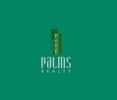 Logo of Palms Realty with green buildings and stylized text.