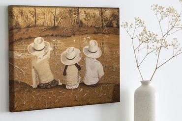 Pastel drawing converted into a canvas print