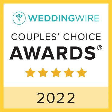 Wedding Wire Couples Choice Award for 2022